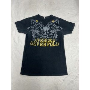 Vtg Y2K Avenged Sevenfold 2006 Black Snake & Skull Graphic T-Shirt Size Medium